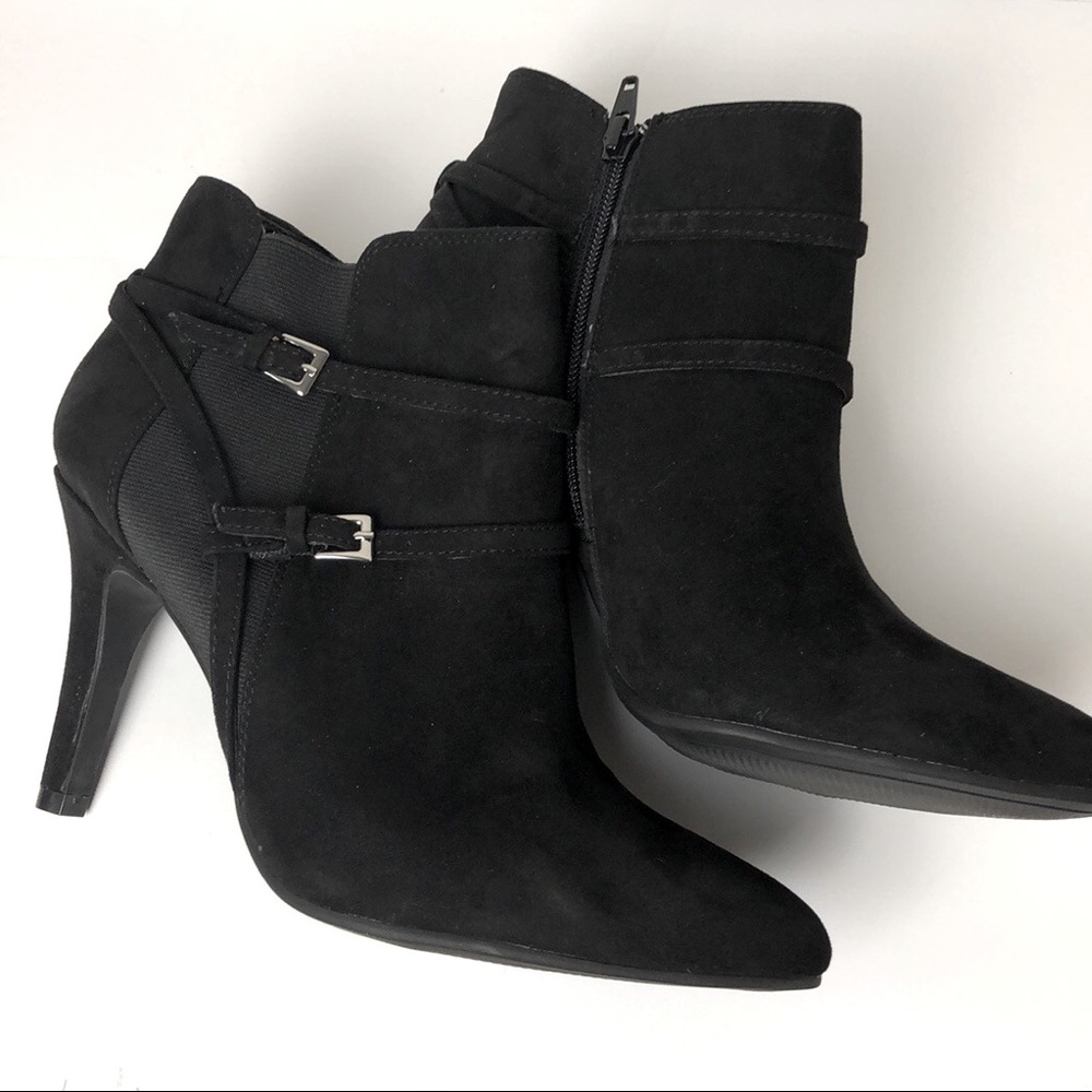 Style & co Zoey Black Suede Heel Bootie